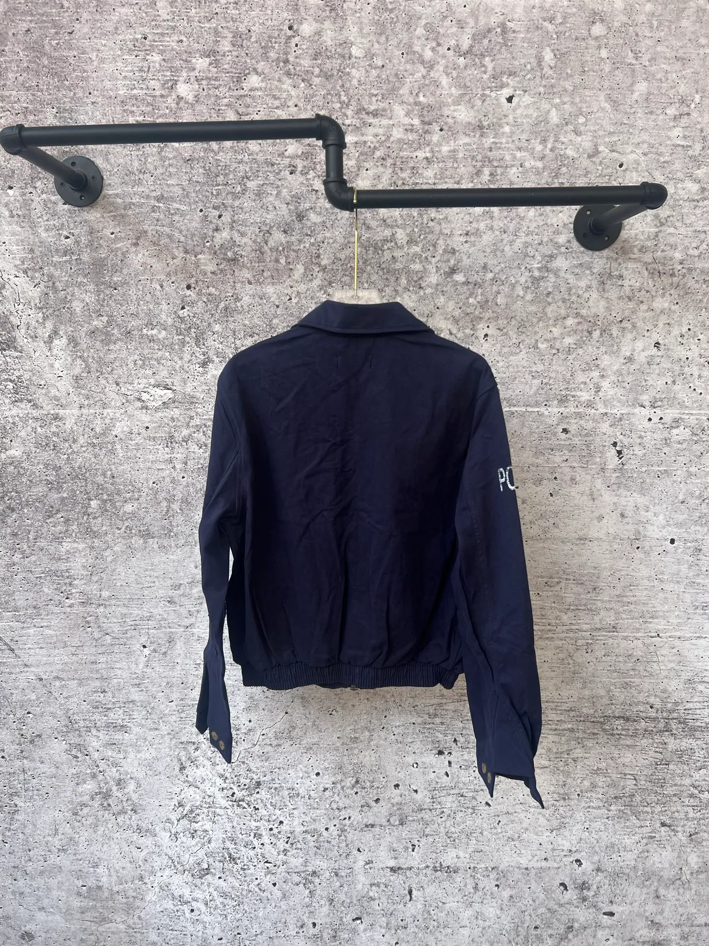 P310 Ralph Lauren autumn old style classic lapel women's twill washed jacket, a popular item in Xiaohongshu's major live broadcast rooms, pony embroidery on the chest, cracked printed letters on the sleeves, customized hardware accessories, and restored workmanship details